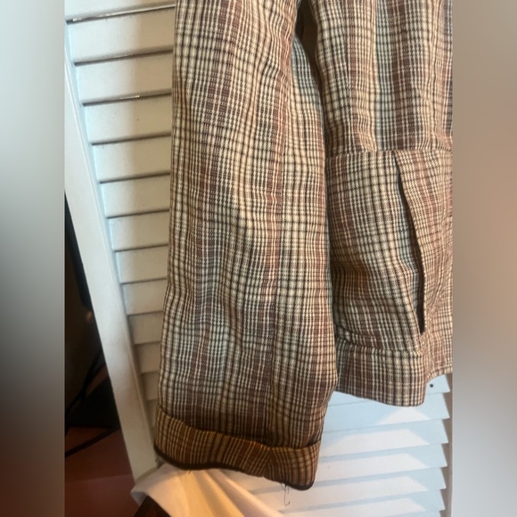BANANA REPUBLIC Brown Tan Blazer Classic Plaid Suit Jacket- perfect staple - Picture 5 of 11
